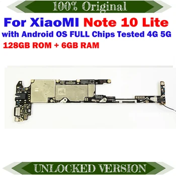 100% Оригинальная Рабочая Материнская плата Для Xiaomi Mi Note10Lite Note 10 Lite с Платной Платой ROM Circuits Card