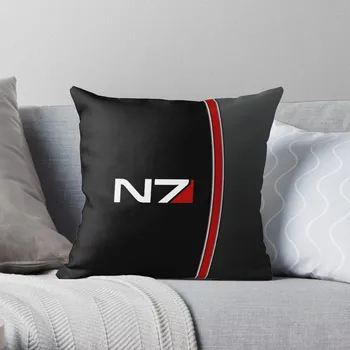 Эмблема N7 Mass effect! Подушка-бросок, Рождественская подушка, рождественские наволочки