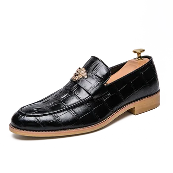 Мужская Обувь Вечернее Платье Обувь Sapato Social Masculino Кожаная Коричневая Элегантная Роскошная Костюмная Обувь Большого Размера Дропшиппинг Мода