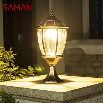 Уличный солнечный настенный светильник SAMAN, светодиодный водонепроницаемый светильник на столбе IP65, светильники для дома, сада и двора