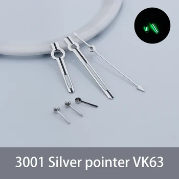 3001 Эксклюзивный кварцевый механизм VK63, аксессуары для часов с указателем, светящийся указатель