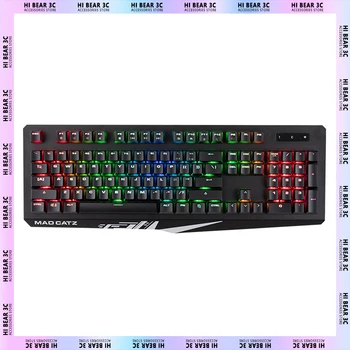Механическая Клавиатура MAD Catz STRIKE4 С RGB Подсветкой Cherry Switch Gamer Keyboard Из Алюминиевого Сплава Проводная Пользовательская Игровая Клавиатура Pc
