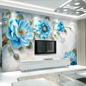 Обои на заказ 3d фреска современный минимализм ручная роспись маслом цветок пиона 5d Картина для украшения стен в европейском стиле 8d