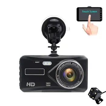 Видеорегистратор, передняя и задняя камеры, автомобильный видеорегистратор, автомобильный видеорегистратор, автомобильный черный ящик, FULL HD 1080P, регистратор ночного видения для водителя.