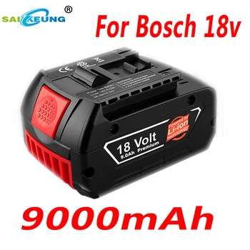 Обновите 18v 6000mAh перезаряжаемую литиевую батарею 9000mah, совместимую с Bosch Professional BAT609 BAT610 618 619 Инструментальной Батареей