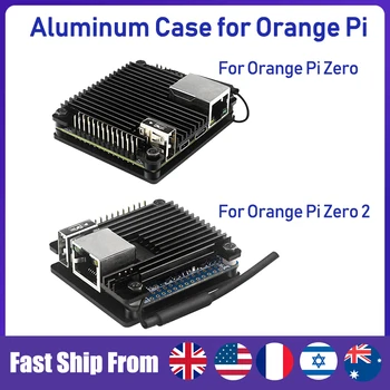 Для Orange Pi Zero/Zero2 Бронированный корпус охлаждения из алюминиевого сплава Orange Pi Zero с пассивным охлаждением Корпус радиатора процессора