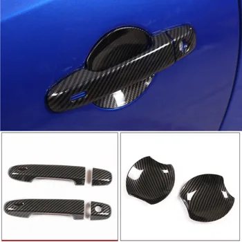 ABS Углеродное Волокно Автомобильный Стайлинг Дверная Ручка Чаша Накладка Наклейка Подходит Для Toyota 86 GT86 Subaru BRZ 2012-2021 Автоаксессуары
