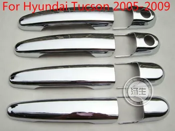 Высококачественная ABS Хромированная Крышка Дверной Ручки для Hyundai Tucson 2005 2006 2007 2008 2009 Автомобильные чехлы для стайлинга автомобилей