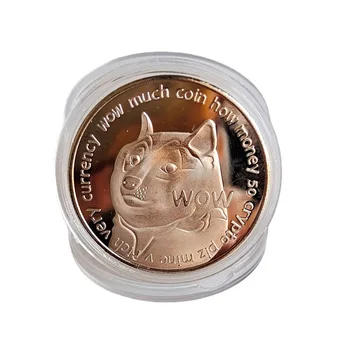 Красивая полоска Позолоченных памятных монет Dogecoin С рисунком Милой Собаки, металлические поделки, Сувенирные подарки, Современное украшение дома