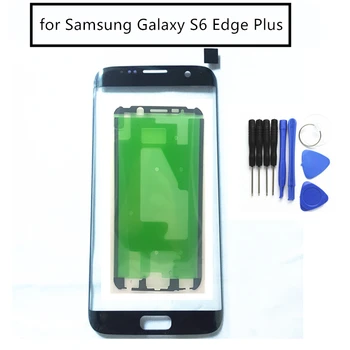 для Samsung Galaxy S6 Edge Plus G928F Сенсорный Экран Переднее Стекло Сенсорная Панель Крышка Передняя Внешняя Стеклянная Линза Запасные Части + Клей 3 м