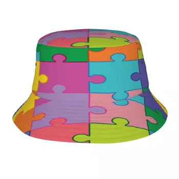 Новая Мода Ведро Шляпы Рыбацкие Кепки Для Женщин Мужчин Gorras Летние Красочные Головоломки