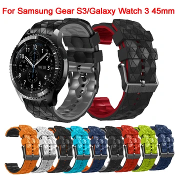 22 мм ремешок для Samsung Gear S3 Frontier/Классический силиконовый браслет Galaxy Watch 3 45 мм 46 мм Мягкий сменный ремешок для часов браслет