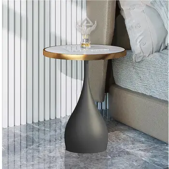 Круглый журнальный столик в гостиной, прихожая, Золотой роскошный дизайнерский приставной столик, мебельная консоль для входа, мебель для телевизора Mobilya