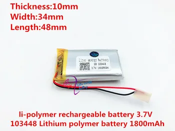 лучший бренд батареи Размер 103448 3,7 В 1800 мАч Литий-полимерный Аккумулятор с Защитной Платой Для MP4 GPS Планшетных ПК КПК