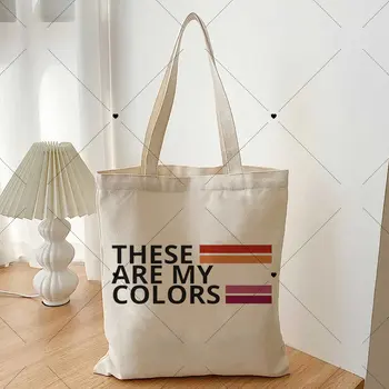 Модный Дизайн These Are My Colors Примечание Геи и Лейсбан Складные Сумки-Тоут для Покупок для Женщин Convenience Pack 2023 Горячая Распродажа