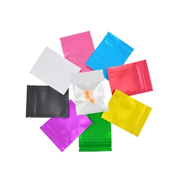 Сумка на молнии матового цвета С одной стороны, прозрачная фольга, сумка на молнии, сумка для хранения продуктов, много цветов, небольшой подарочный образец 100 шт.