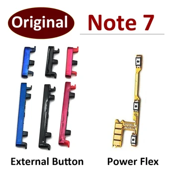 Оригинальная новая боковая кнопка регулировки громкости + набор кнопок включения/выключения для Redmi Note 7 Pro, запасные части