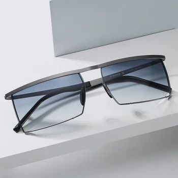 Новые классические солнцезащитные очки из чистого титана для мужчин, высококачественные квадратные модные дизайнерские очки UV400, женские СОЛНЦЕЗАЩИТНЫЕ ОЧКИ ручной работы на открытом воздухе