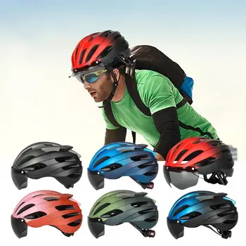 Задние фонари Велосипедные шлемы MTB Для мужчин и женщин, мотоциклетные шлемы для горных дорог для взрослых со съемными защитными очками