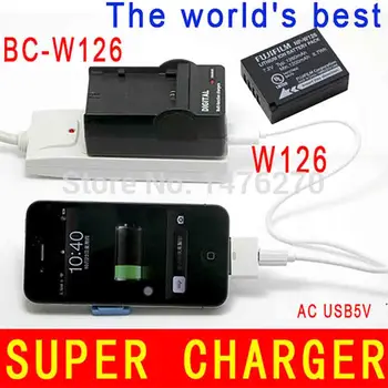 BC-W126 BCW126 USB Супер Зарядное устройство Подходит для аккумулятора NP-W126 NPW126 для Fujifilm X-T1 E2 HS30 33 XE2 XT1 XE1 X-E2 X-M1 XM1 X-Pro1
