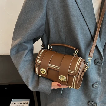 Женская сумка-мессенджер известного бренда, высококачественная винтажная кожаная сумка, бесплатная доставка, 2023, новая уличная трендовая сумка через плечо
