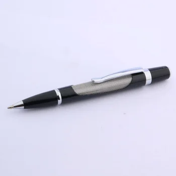 металлическая подарочная ручка из нержавеющей стали сетевая Классическая черная СЕРЕБРИСТАЯ студенческая шариковая ручка