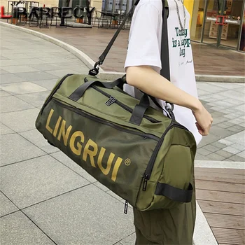 Женская спортивная сумка большой емкости, многофункциональная высококачественная нейлоновая сумка, модные сумки через плечо с надписью для женщин