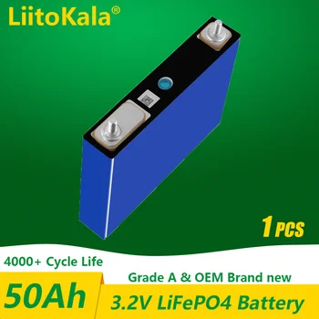 1ШТ LiitoKala 3.2v 50Ah LiFePO4 аккумулятор литиевый 3C высокого стока для diy 12V 24V солнечный Инвертор электромобиль тренер гольф-кар