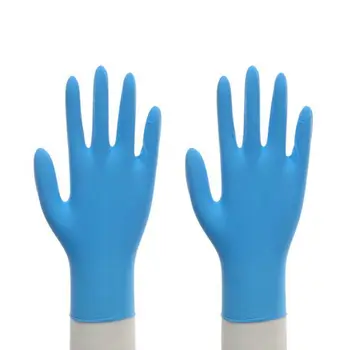 Одноразовые нитриловые перчатки 50 пар, резиновые, без латекса, нестерильные, двухсторонние, мягкие с текстурированными кончиками