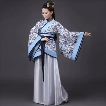 национальный костюм Ханьфу для взрослых, древнекитайский косплей, костюм древнекитайского ханьфу, женская одежда Ханьфу, женское китайское сценическое платье