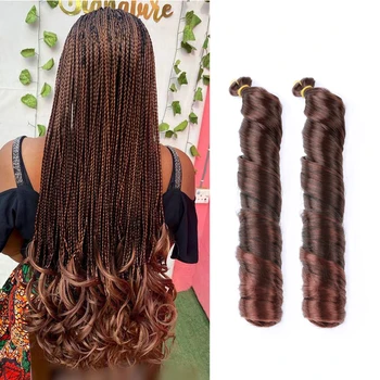 Спиральные завитки Синтетические волосы для плетения косичек, связанные крючком, свободные волосы с глубокой волной, наращивание волос омбре Freetress, волнистые волосы для чернокожих женщин