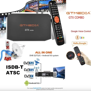 Gtmedia Gtx Combo ATSC ISDBT ISDB-T Tv Box 8K H.265 с DVB-S2/T2/C 2G + 32G, поддержкой CA и CI Plus1.4, SATA-HDD, BT4 против mecool kt1