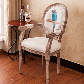 Американские деревянные Обеденные стулья Простое современное кресло Мебель для дома Ретро Спинка Домашний обеденный стул Простой туалетный стул