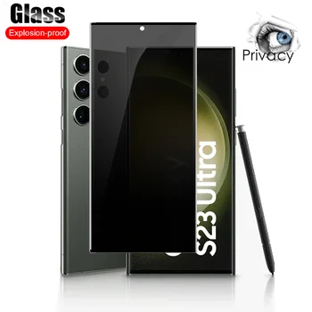 9D Защита от подглядывания Glas Для Samsung Galaxy S23 Ultra Privacy Закаленное Стекло SamsungS23 Plus S23 + S23Ultra 5G Защита от подглядывания