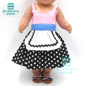 Одежда для куклы подойдет для новорожденной куклы 43-45 см и американской куклы, модный фартук, платье принцессы