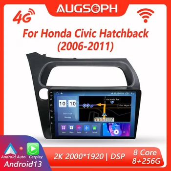Автомагнитола Android 13 для хэтчбека Honda Civic 2006-2011, мультимедийный плеер 2K с Carplay 4G и GPS-навигацией 2Din.