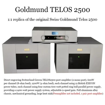 Производственный тест Швейцарского усилителя GOLDMUND TELOS 2500 мощностью 2500 Вт 1:1 точная копия оригинальной линейки высококачественных аудиоусилителей мощности