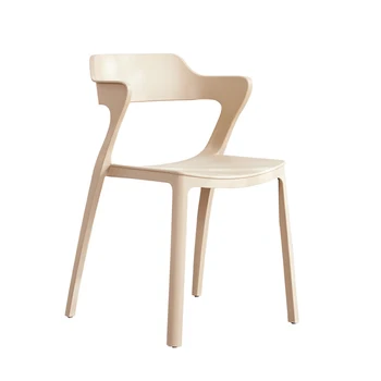 Обеденные стулья для дома, современный минимализм и досуг, утолщенные роговые материалы из ПВХ для гостиной, ресторана отеля