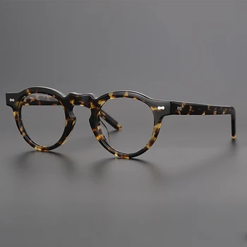 Квадратные очки ручной работы в стиле ретро из Ацетата Персонализированная японская система дизайнерской оправы для очков от близорукости Opticaleyglasses