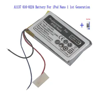 1 x Новый Аккумулятор A1137 616-0223 616-0224 Для iPod Nano 1 1-го поколения Gen 1GB 2GB 4GB MP3-Аккумулятор Nano1 + Набор Инструментов для ремонта