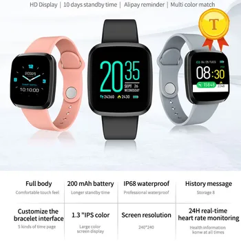 ip68 24-часовой пульсометр в реальном времени, фитнес-трекер, смарт-браслет Bluetooth, смарт-браслет, часы для занятий спортом