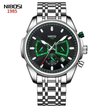 NIBOSI 2023 Новые мужские часы Лучший бренд класса Люкс Спортивные Водонепроницаемые военные наручные часы Хронограф Кварцевые часы Relogio Masculino