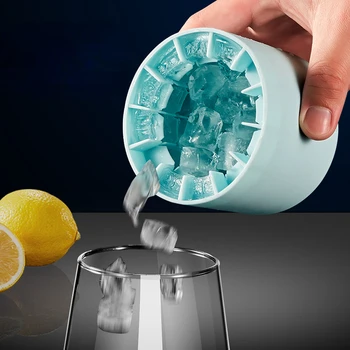 Цилиндрическая Силиконовая форма для кубиков льда Быстрозамораживающийся Силиконовый льдогенератор Ice Cup Креативный цилиндр Ice Bucket Производитель виски и пива