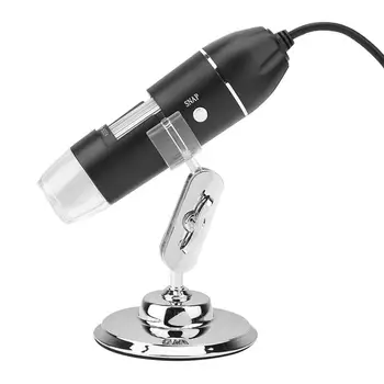 Портативный Регулируемый USB-цифровой микроскоп 50X-500X 0.3MP светодиодный видеомикроскоп с ручной лупой и металлическим держателем для компьютера