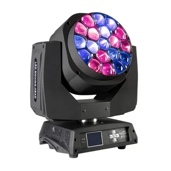 Новое светодиодное сценическое освещение 19x15 Вт Big Bee Eye RGBW 4 in1 K10 Led Beam Wash Moving Head Zoom Light