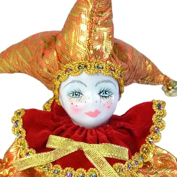 Маленький Фарфоровый Шут-Клоун Куклы Художественная Скульптура Коллекция Миниатюрных Кукольных Статуэток Chishin Doll для Украшения Кабинета спальни