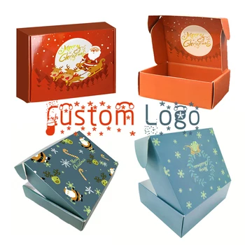 Небольшие почтовые коробки из гофрированной бумаги Amazon для модной рождественской упаковки почтовый ящик