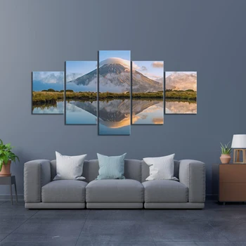 Национальный парк Эгмонт, Новозеландский горный пейзаж, Плакат с изображением природы, Картина на холсте, Настенное искусство, Декор гостиной