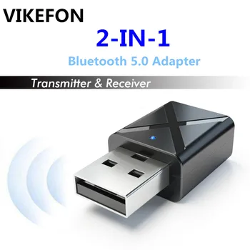 VIKEFON Bluetooth 5,0 Аудиоприемник Передатчик Мини Стерео Bluetooth AUX RCA USB 3,5 мм Разъем Для Телевизора ПК Автомобильный Комплект Беспроводной Адаптер