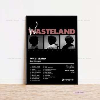Брент Файяз Плакат Wasteland Обложка музыкального альбома Трек-лист Печать плакатов Живопись на холсте Настенные панно Декор для дома в гостиной